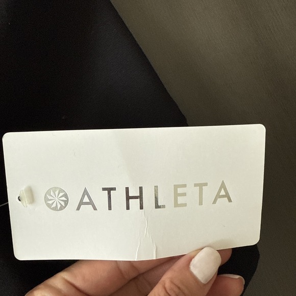 Athleta Women's Endless Bomber Jacket Full Zip Crop Size S New Loho Bride Black - Picture 4 of 14